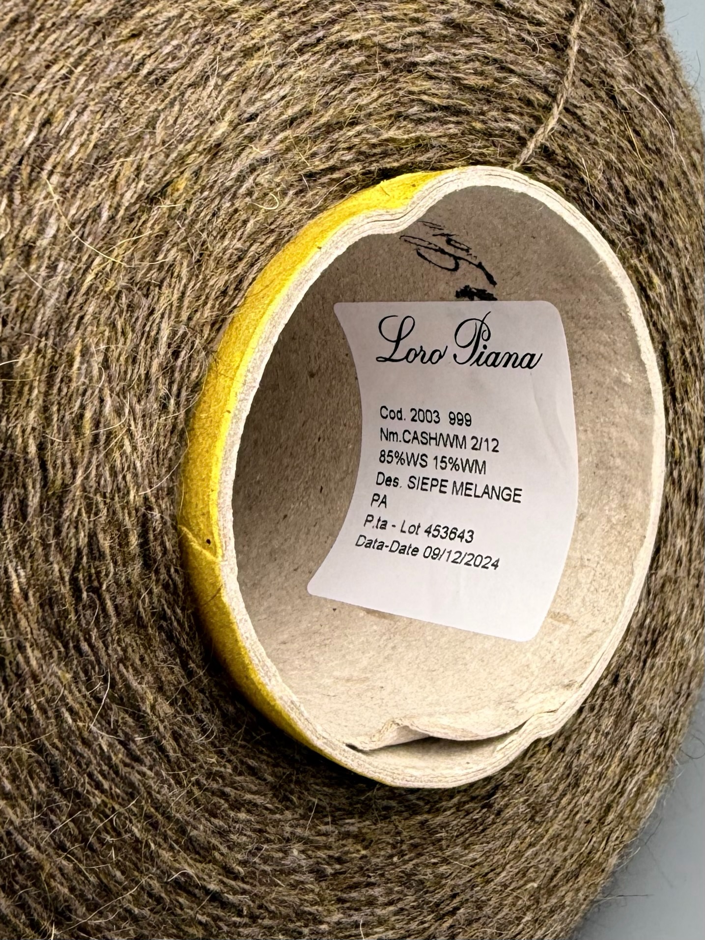 Loro Piana CashWM Nm 2/12 – Kaschmir & Kid Mohair Garn col. Siepe Mélange foto 4